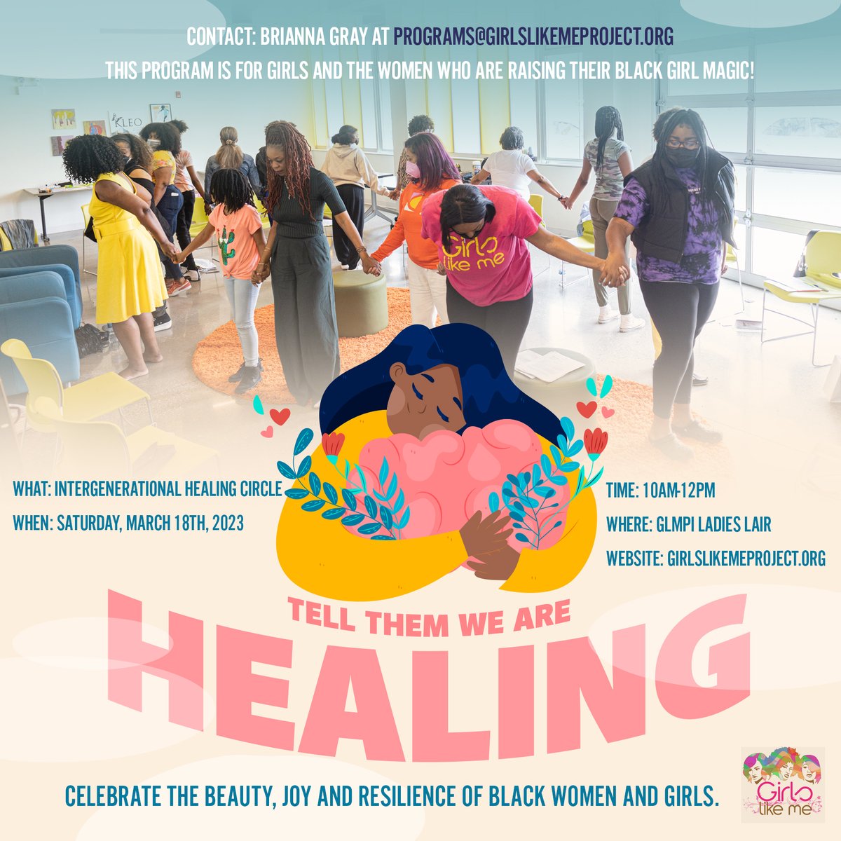 Join us this Saturday for a powerful healing experience! 🙌🏽 Girls and their guardians are invited to our upcoming Healing Circle.🌟 RSVP today by clicking the link below. 

forms.gle/DJ7ZW1EC2AzHGB…