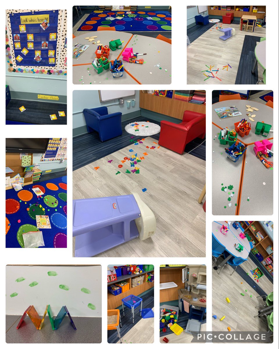 St. Patrick’s Day fun!! The leprechaun came and made a mess looking for his gold! ☘️☘️