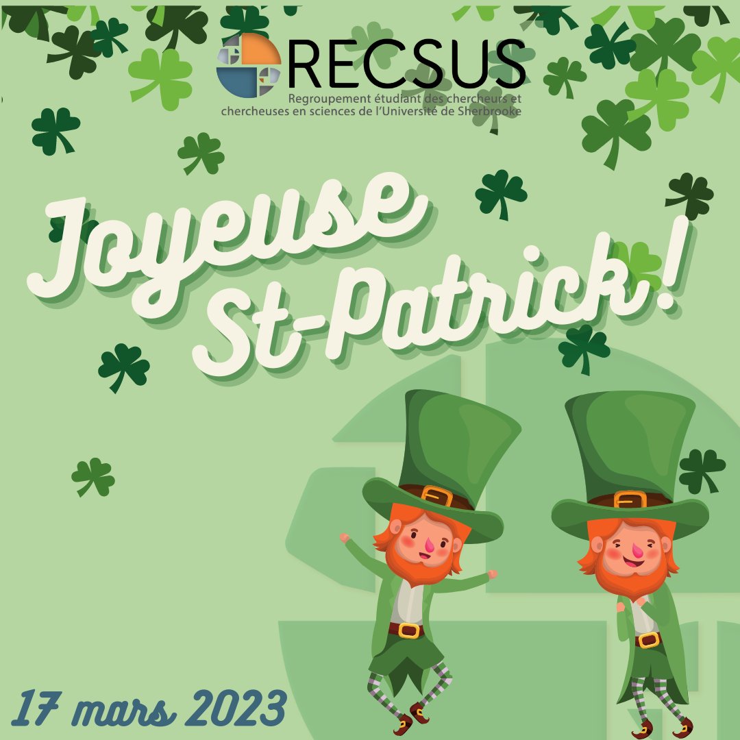 Bonne fin de semaine et bonne St-Patrick ! 🍀🌈☘️
(Buvons avec modération tout de même !)