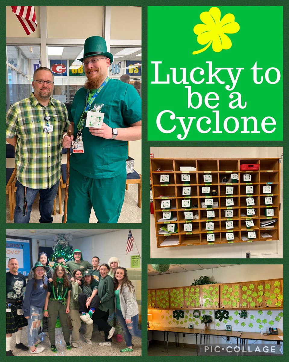 cpkcareercenter's tweet photo. 🍀Lots of treats and only a few leprechaun tricks today! Thanks to our friends from Grassfield Baptist and Mrs. Brenda Johnson for our goodies! We are LUCKY to be Cyclones! 🍀🌪🍀 #3Cs #ProudtobeCCC #potofgold #luckytobeacyclone #HappyStPatricksDay https://t.co/Q4x2KbzlEQ