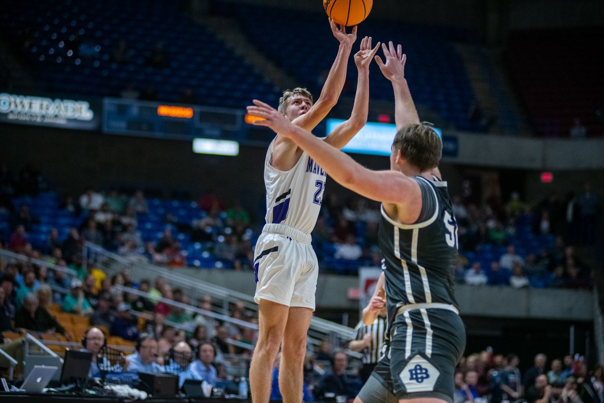 lootpress's tweet photo. Boys State Tournament: James Monroe defense leads record-breaking charge as Mavericks return to Class A title game 
#wvprepbb 
https://t.co/s3kL5jsLCw https://t.co/LFS7wlgdny