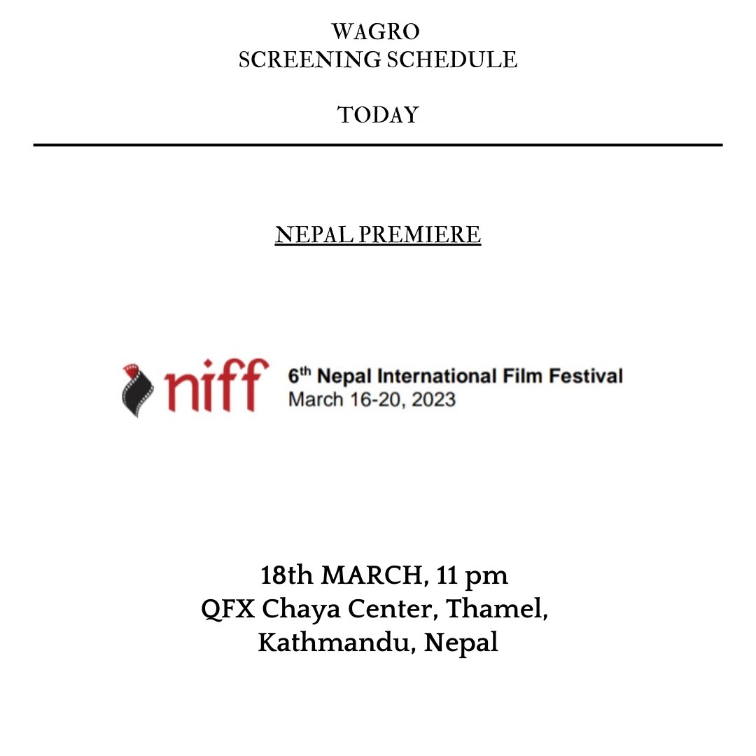 sainathuskaikar's tweet photo. #Wagro - two screenings today - Nepal and Kerala https://t.co/oayofJAlpi