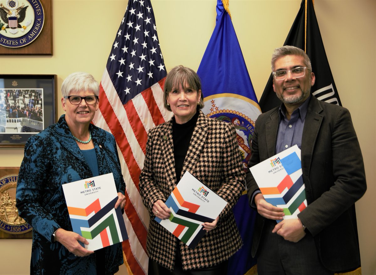 BettyMcCollum04's tweet image. I met with @MetroStateU Pres. Arthur &amp;amp; Dr. Kaleem, Professor of Computer Science &amp;amp; Cybersecurity. 
$1.6 million in #CommunityProjectFunding will fund their Cybersecurity Information Center (with @NDC_MN) &amp;amp; boost workforce development in this critical national security area!