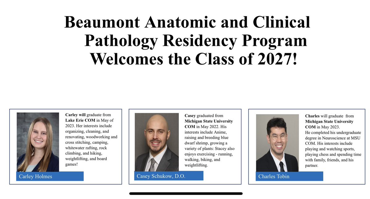 Beaumont, Royal Oak - Pathology Residency tweet media