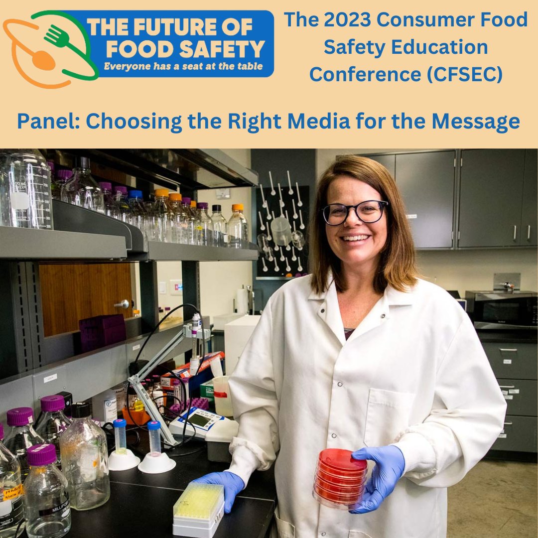 Kristen Gibson says to choose the right media for food safety messages, researchers must first determine how the intended audience wants to receive the information and then determine how the research team can meet that need, rather than assume what the audience wants. #CFSEC2023