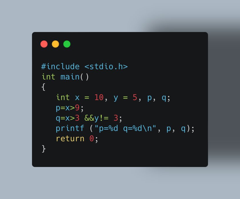 grc_insights's tweet image. What will be the output of the following program?
#clanguage #programms #programming #studying #learning #coding