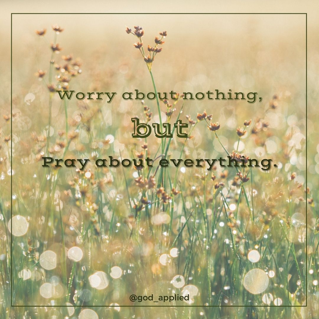 GodApplied's tweet photo. When you feel worry creep in, pray. Even if it is 5, 10, 20 times a day, keep praying. Lean into God, keep reading his word, and feel the peace and calm only He can provide! https://t.co/p1aGRpgduS