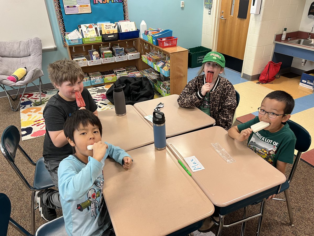Popsicles and PJs to celebrate being the top earning class in Dreambox and reaching 100 compliments in a row!! So proud of these treefrogs💚 <a href="/TurnerCreekES/">Turner Creek Elementary</a>