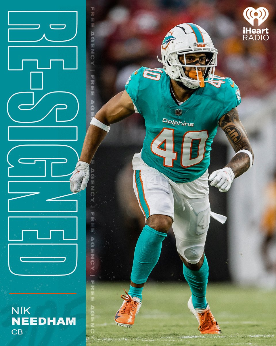 MiamiDolphins's tweet photo. Back in action! 👊

We have re-signed River Cracraft, John Lovett &amp; Nik Needham. https://t.co/bWozEhl1hX