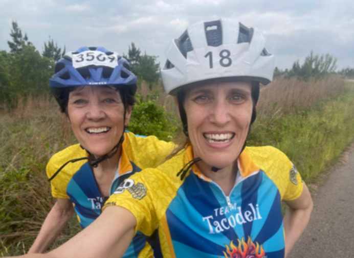 mssociety's tweet photo. Dr. Lisa Doggett turned her MS diagnosis into motivation and completed the 150-mile Bike MS: Texas MS 150 ride in 2018. Now, 14 years after her diagnosis, she’ll be riding again this year with her 76-year-old mom! #bikeMS #TexasMS150 @statesman https://t.co/jxHn370vff https://t.co/KqzsMG50uJ
