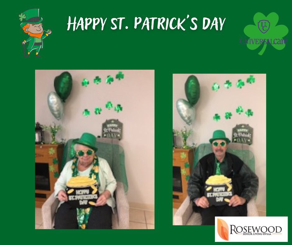 RosewoodRVilla's tweet photo. Happy St. Patrick’s Day from all of the Residents and Staff at Rosewood RVilla we enjoyed a wonderful afternoon celebrating the day with some wonderful treats and refreshments our photo booth was a huge hit!So easy to do and lots of fun! #RosewoodRVilla #Retirement #UniversalCare https://t.co/OopTv30mok