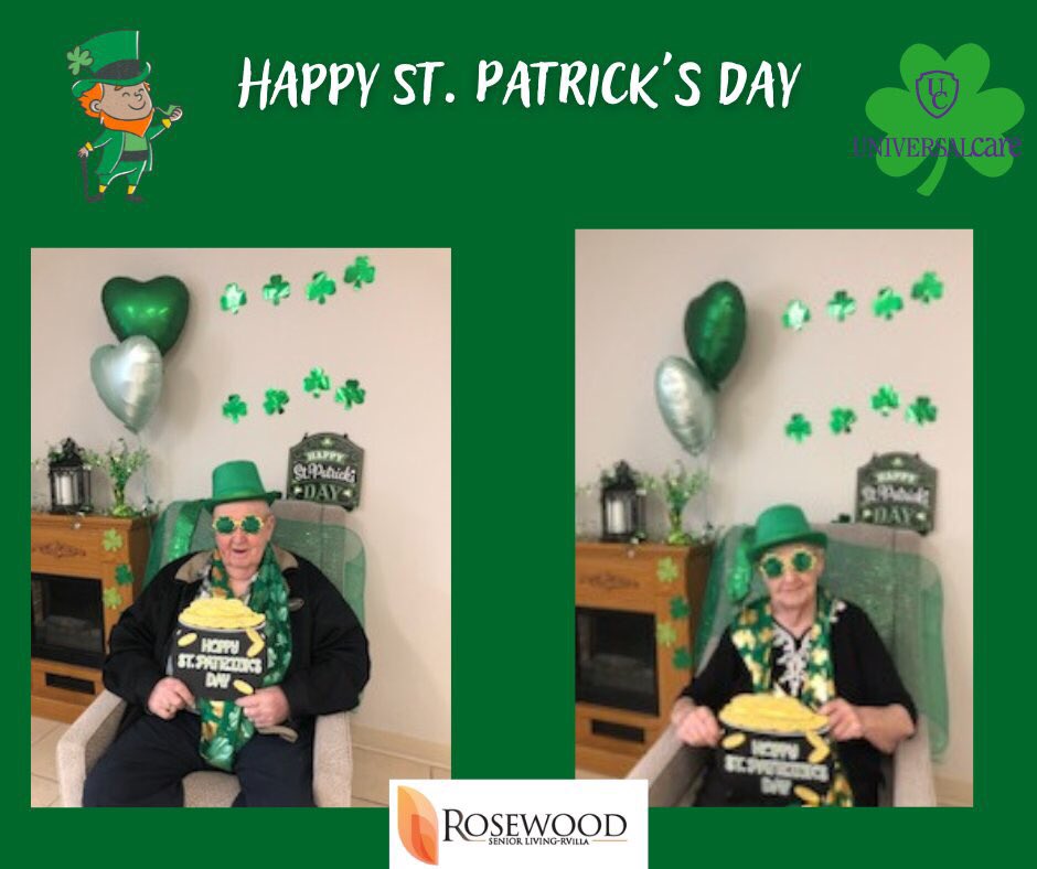 RosewoodRVilla's tweet photo. Happy St. Patrick’s Day from all of the Residents and Staff at Rosewood RVilla we enjoyed a wonderful afternoon celebrating the day with some wonderful treats and refreshments our photo booth was a huge hit!So easy to do and lots of fun! #RosewoodRVilla #Retirement #UniversalCare https://t.co/OopTv30mok