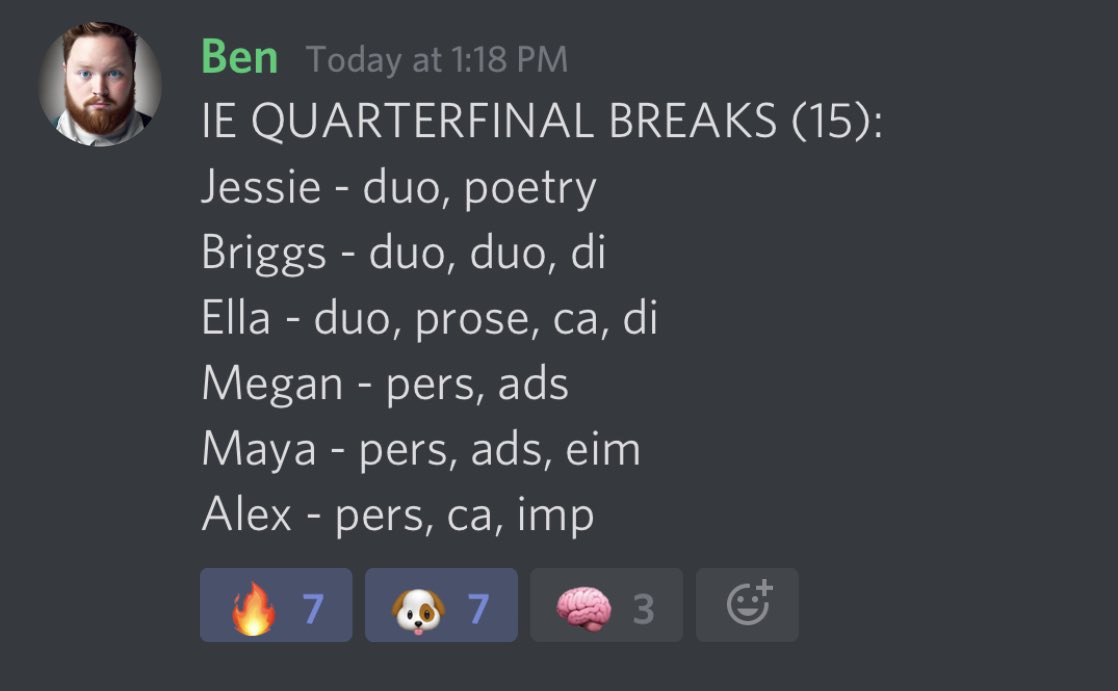trumanforensics's tweet photo. Updates from Pi Kappa Delta National Tournament!

LD: Stout &amp; Bartz break quarterfinals!

Speech breaks from: Philips, Maynor, Schnake, Ford, Krump and Peterson! 

Go Dawgs 🐶🐶🐶 https://t.co/MAL5SSCdu3