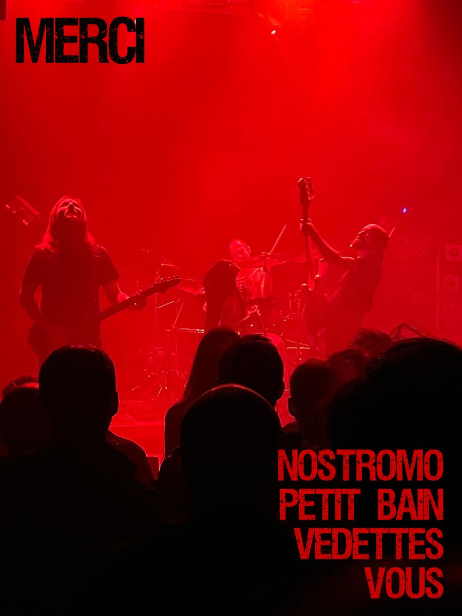C'était parfait, merci pour ces instants inoubliables
❤️ Petit Bain - VEDETTES - Nostromo - VOUS ❤️ 
#pointmort #pointmortband #petitbain #vedettes #nostromo #livemusic #paris #thankful