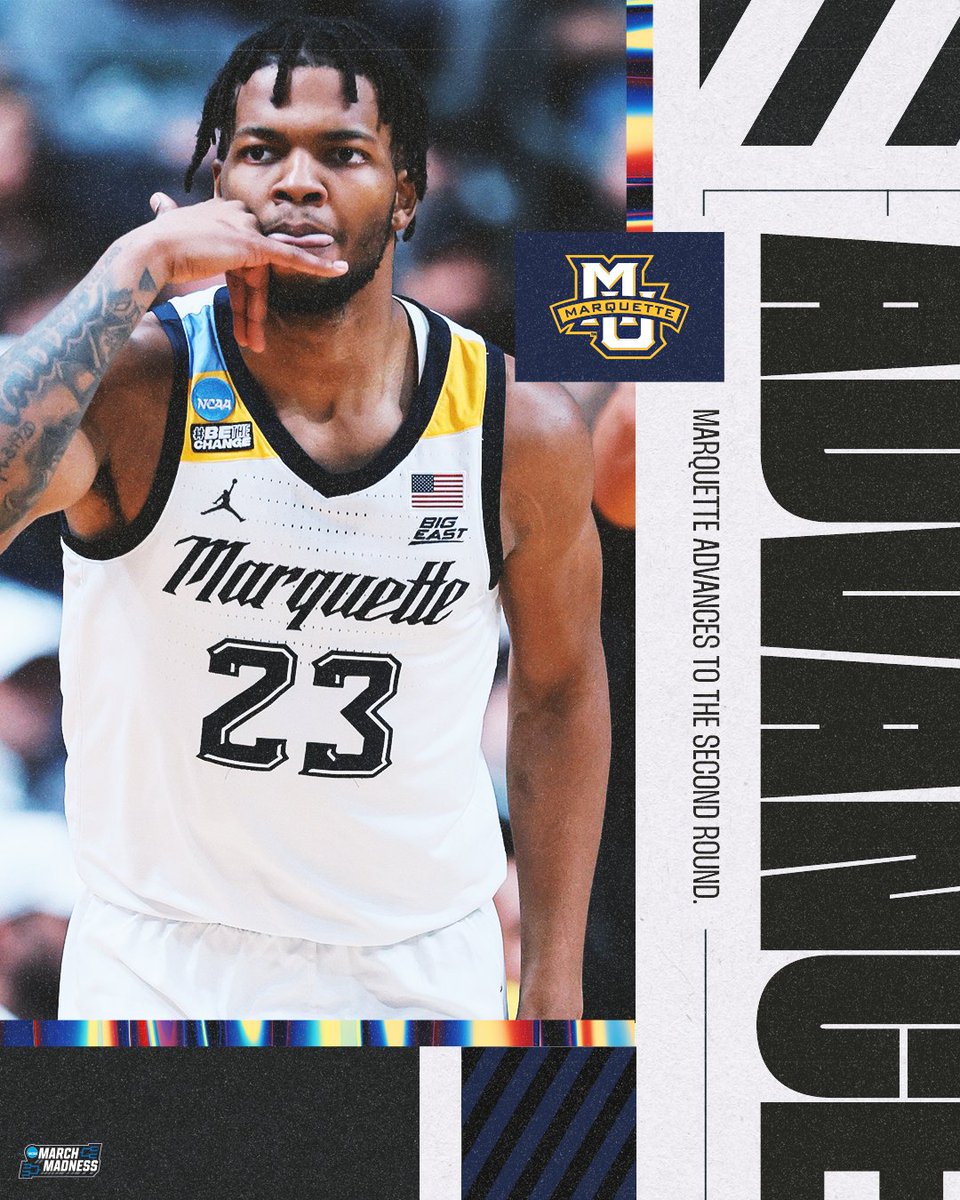 MarchMadnessMBB's tweet photo. (2) MARQUETTE IS GOING TO THE ROUND OF 32 💪

The Golden Eagles down (15) Vermont 78-61 to advance to the second round #MarchMadness https://t.co/XhvoxjgEOj