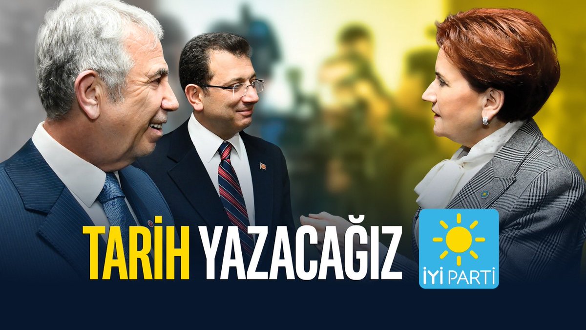 Güneşli günler yakın. İYİ’ ler hazır. Biz sıradan olacağız demedik, #tarihyazacağız dedik, inanın #birliktebaşaracağız
⁦Yan yana, omuz omuza bu davaya gönül verenlere selam olsun🇹🇷☀️
⁦<a href="/meral_aksener/">Meral Akşener</a>⁩ ⁦<a href="/avunzileyuksel/">Ünzile Yüksel</a>⁩ ⁦⁦<a href="/korayaydintr/">Koray Aydın</a>⁩ ⁦<a href="/korayaydintr/">Koray Aydın</a>⁩