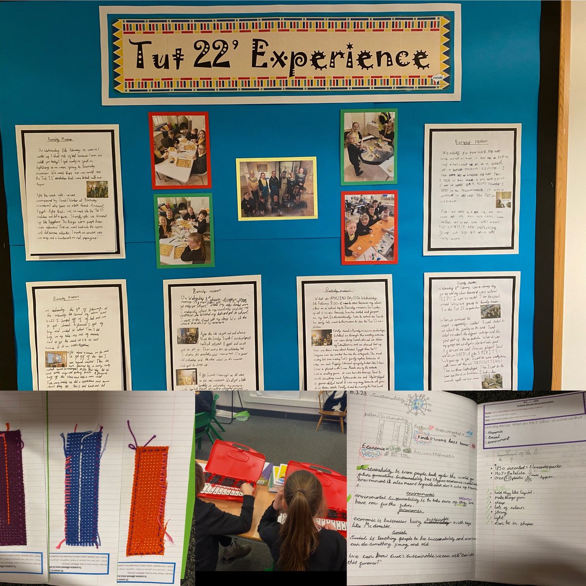 SQPLewisClass's tweet photo. Another wonderful week for Hughes class this week. Seeing, glockenspiels, litter picks, making papyrus, singing, basketball….. 😊 https://t.co/q5lsn1BIeu