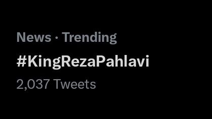 فوری:
هشتگ انگلیسی «شاه رضا پهلوی» ترند شد.
#KingRezaPahlavi