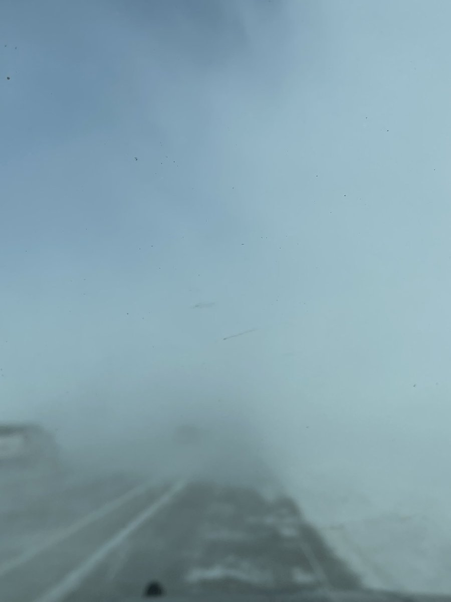 SDHighwayPatrol's tweet photo. Conditions on I 29 are terrible. No travel is advised. Visibility is zero. Roads are covered in ice. We have had many slide ins, jackknifed semis, and crashes. Please don’t travel unless absolutely necessary. Slow down, buckle up, and turn on your lights if you must travel. https://t.co/CcwmvcZ16h