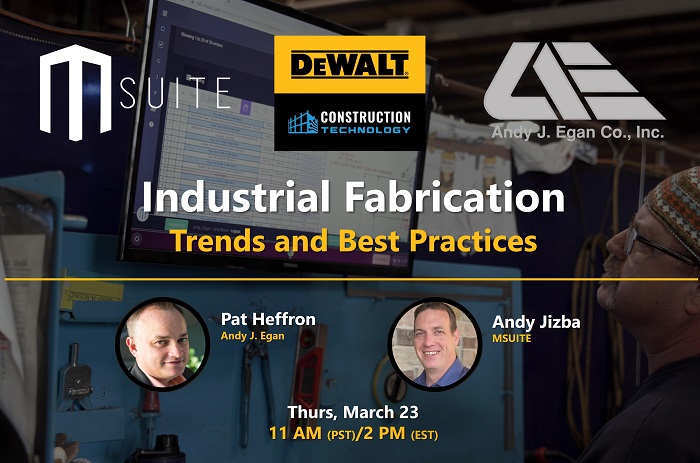 🎗️Reminder: 3/23 Live Webinar 🎓 Industrial Fabrication Trends &amp; Best Practices🔥

Join <a href="/andyeganco/">Andy J. Egan Co.</a> and <a href="/DEWALTtough/">DEWALT</a> to discuss everything industrial fabrication. Register 👉ow.ly/MfTV50NfuJ9

#epcnews #oilandgas #industrialconstruction #prefabrication #fabrication #trends