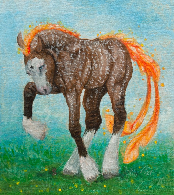 ASamanthaDragon's tweet photo. Sparkling Boy
After long time I took commission, quick YHH and OasisGardens (https://t.co/2pKUmjruFA) was first to claim it with this lovely character.

~ 7,5 × 8 cm, acrylics paint on cardboard

#acrylicpaintings #acrylicpainting #acrylic #traditionalart #horse #painting #art https://t.co/YkStcOoXlP
