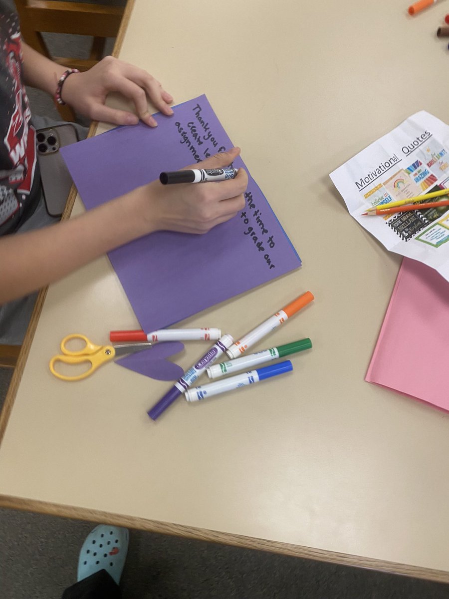 Yesterday, the SGA created cards to teachers! A huge thank you to all our amazing educators!