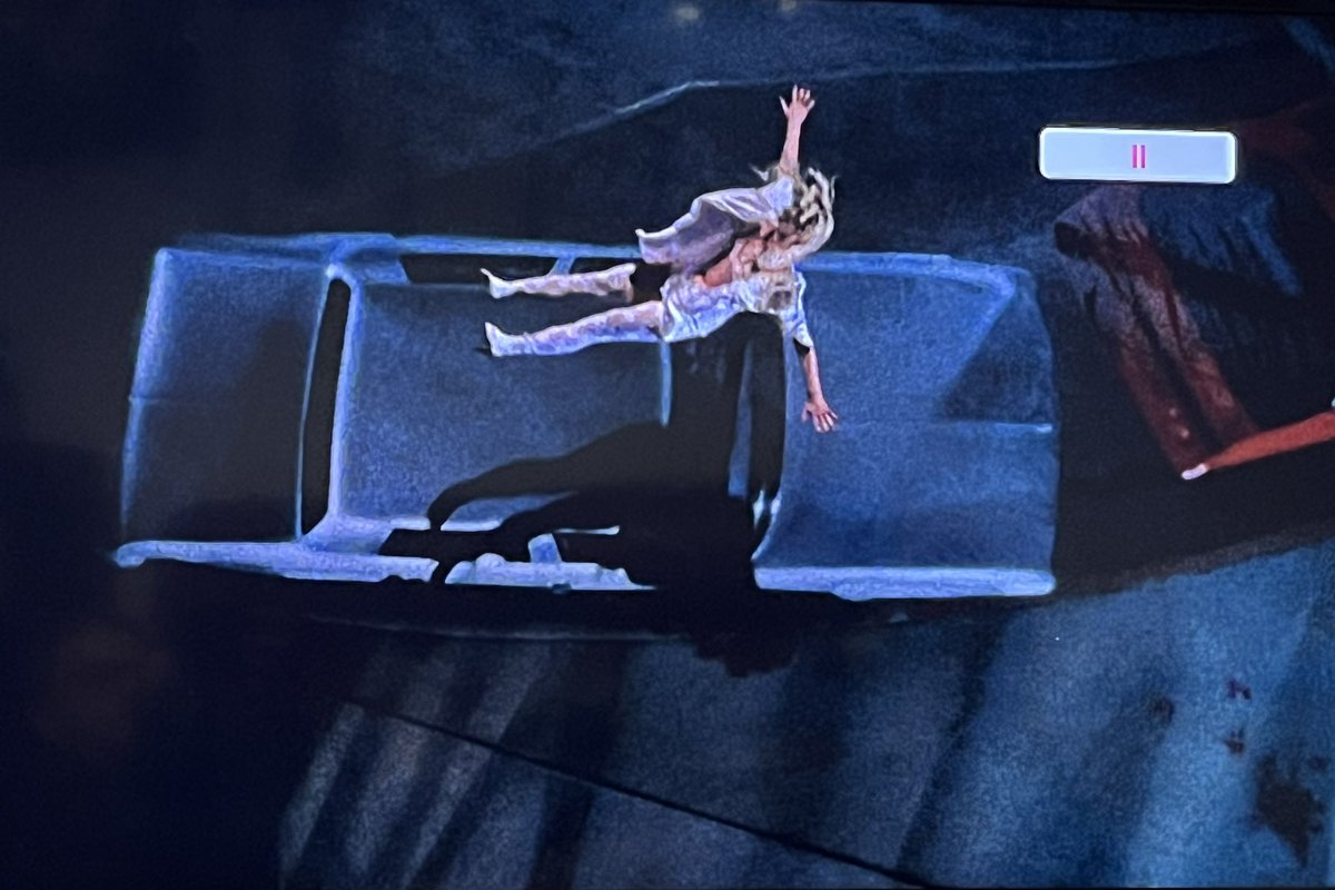 This shot from the opening of "Lethal Weapon" looks like the stunt performer is landing on a car.

But she's actually landing on a huge painted canvas that's stretched over an airbag.

I've just found this out and it's blown my mind.

That's amazing ingenuity.