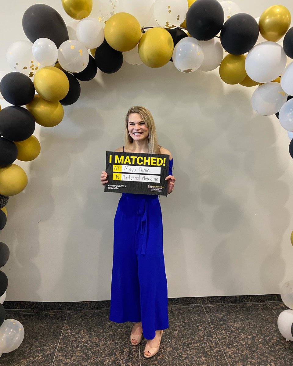 SaeyStephanie's tweet photo. Overjoyed and honored to have matched at @MayoMN_IMRES for the next phase of my journeyππ©πΌββοΈ A million thank-yous to all who have made this possible! I am so proud of us, Class of 2023!π #match2023 #iowamed https://t.co/qvSjfzxMyI