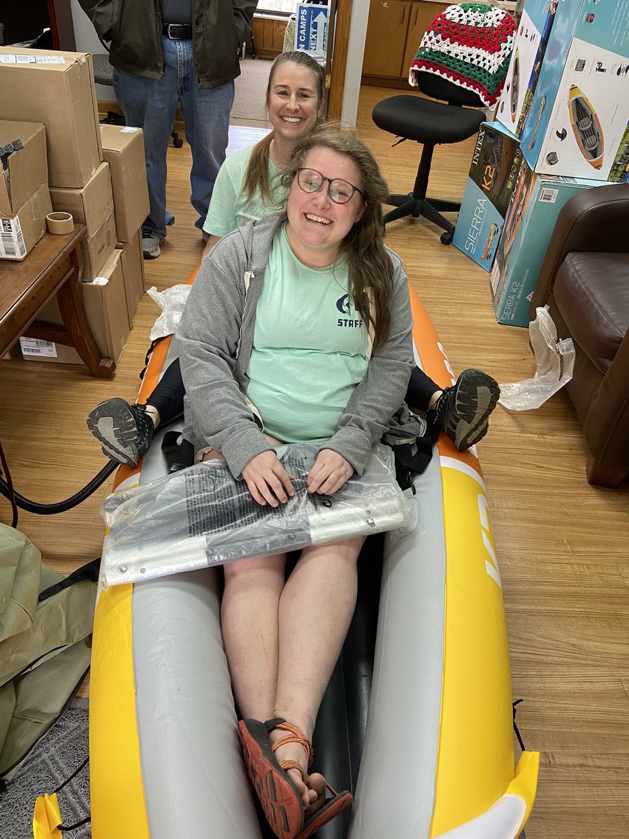 LakeshoreUMCamp's tweet image. When boss man orders something new, it’s up to us to test it out! These inflatable kayaks are going to be a hit this summer!! 🛶
#thisishowwerow #summer2023
