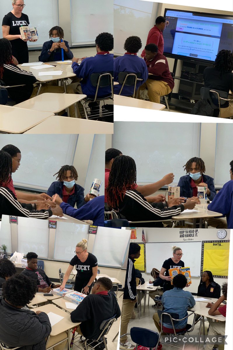 IstroumaHS_BR's tweet photo. Mrs. Meyer’s geometry class learned to apply the concepts learned to real life experiences. Using volume formulas, students determined which product gives you more “bang for your buck”. #positivitypurposeprogress https://t.co/RWBtAume6T