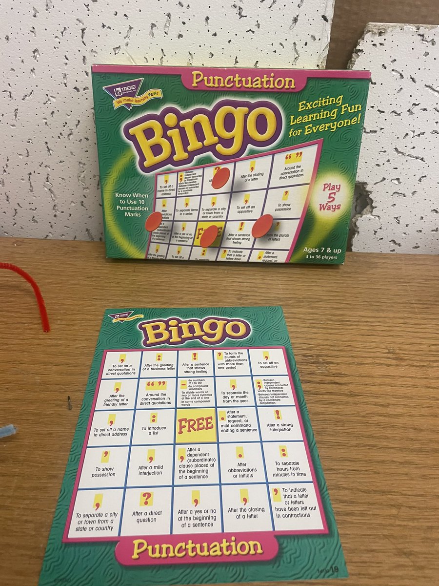 Punctuation bingo!! This is a fun activity for our students to learn their punctuation skills in a friendly game that is inclusive. Students will learn the right means for punctuation as well as play a fun and engaging game!