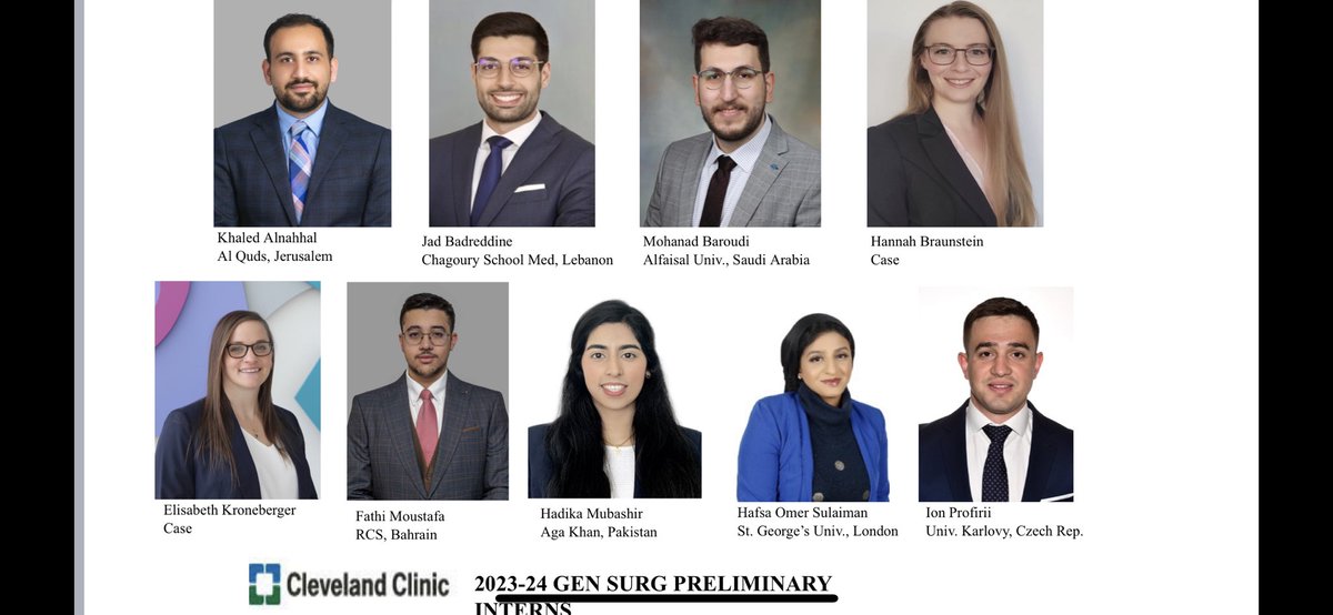 @CCFSurgery is pleased to present our 2023-2024 intern class! We are so happy to welcome you all. Congratulations!!!!