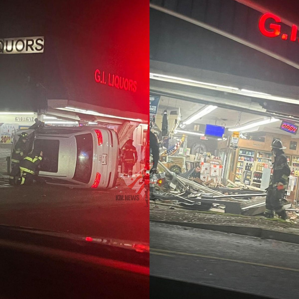 Alan Henney on Twitter "RT MoCoPGNews CAR FLIPPED OVER INTO LIQUOR