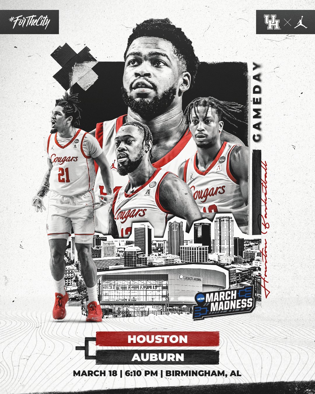 Houston Cougars March Madness jersey