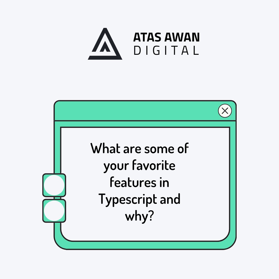 atasawan_dgtl's tweet image. Typescript offers a range of features to make development smoother and efficient. What are your favorite Typescript features? #TypescriptFeatures #WebDev #CodeNewbie #DeveloperCommunity