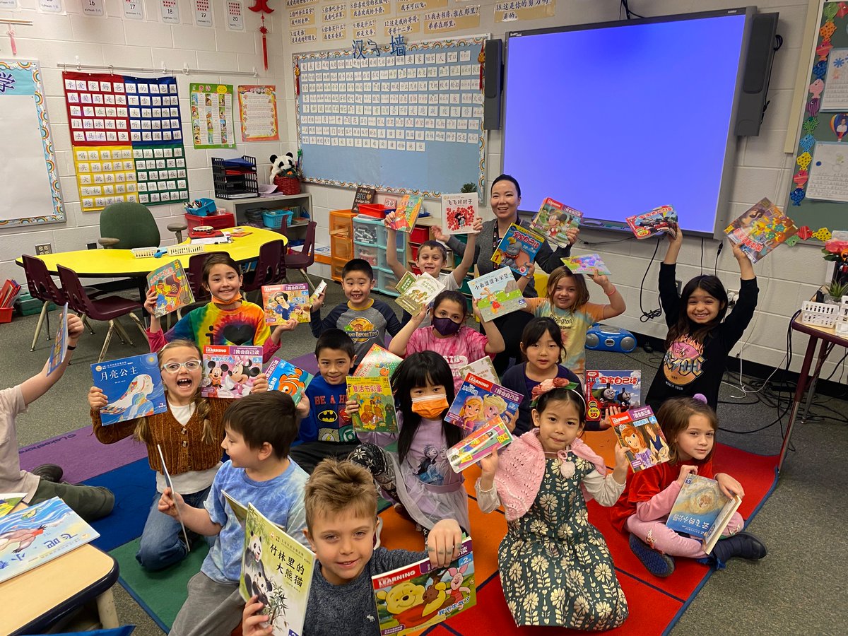 North Barrington 1st and 2nd grade were the first to receive their BCIC book order from China! So excited for the kids to read these 📚 📖 Thank you parents for making this possible with your generous donations 😊