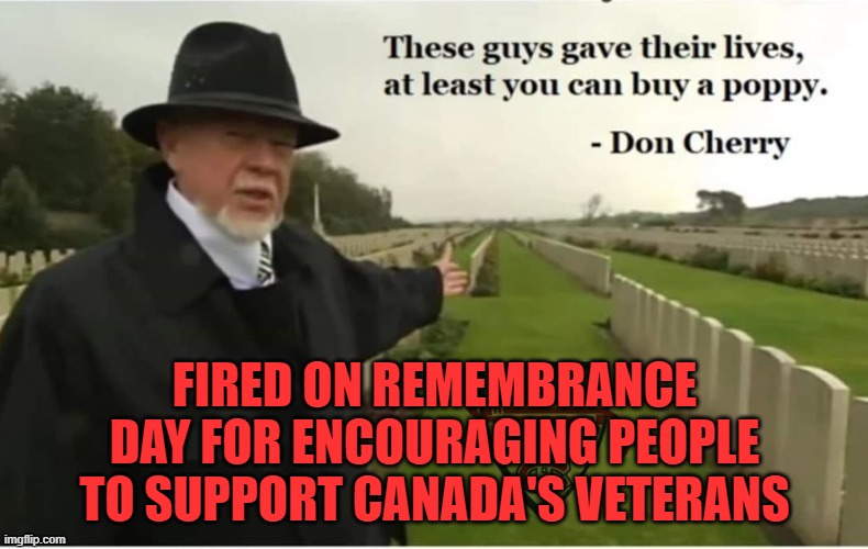 The way Don Cherry, a true Canadian patriot,  was treated is #shameful to all who were involved.

#FridayVibes
