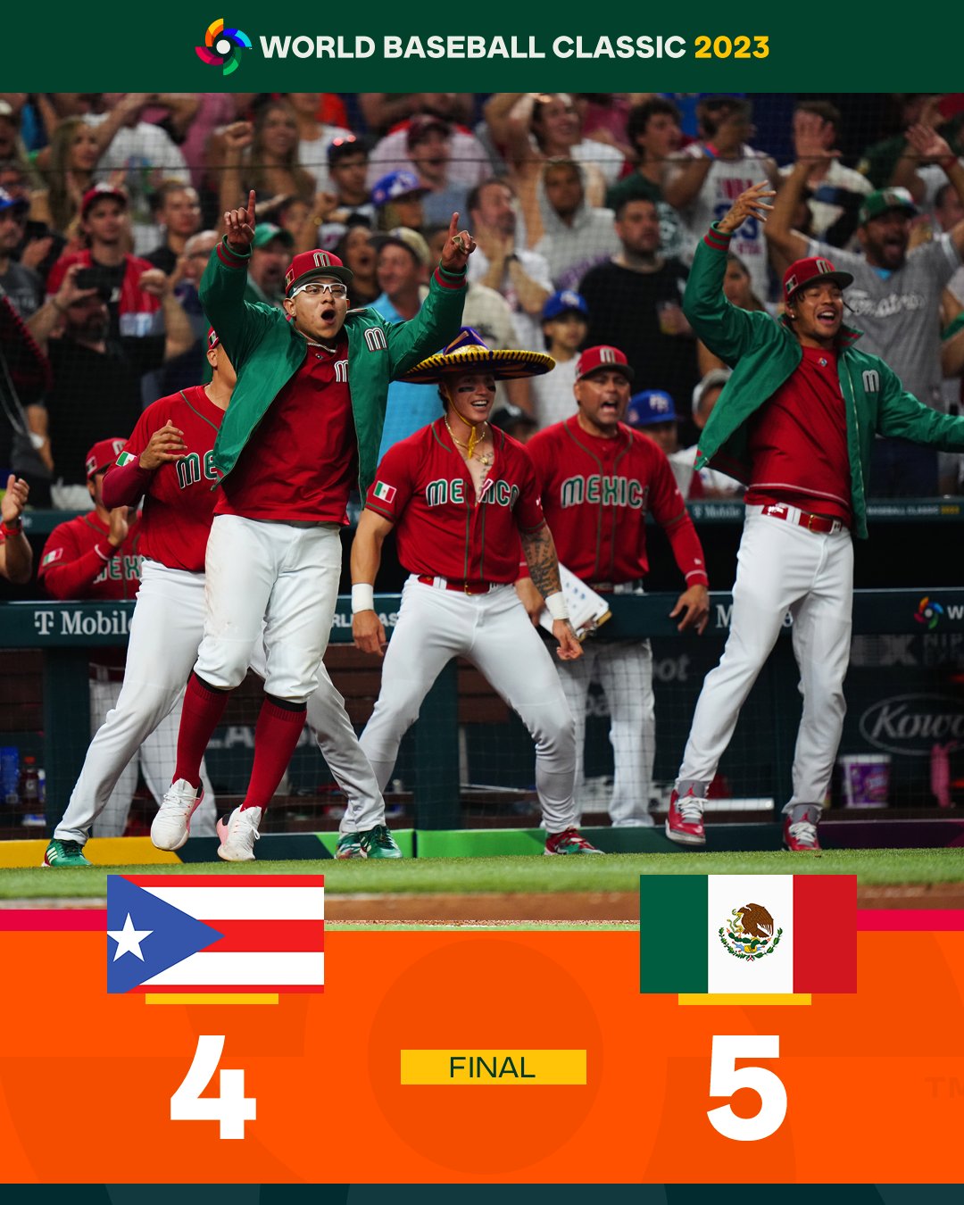 World Baseball Classic on X: A come-from-behind victory sends Team Mexico  to the semifinals! #WorldBaseballClassic  / X