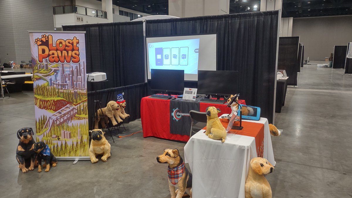 DungeoneeringS's tweet photo. Almost ready to attend #Playthrough2023 ! Excited to show off what our doggos can do ๐๐๏ธ#indiegame https://t.co/y4kg98hqCA