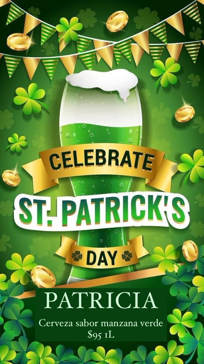 AGloria_cdmx's tweet photo. Hoy celebramos el día de San Patricio y les tenemos dos deliciosas promociones… solo por Hoy! 

En su #pulqueeria de confianza #Agloria #espacioseguro 

#cerveza #StPatrickDay #LGBT https://t.co/SC5O90JhGk