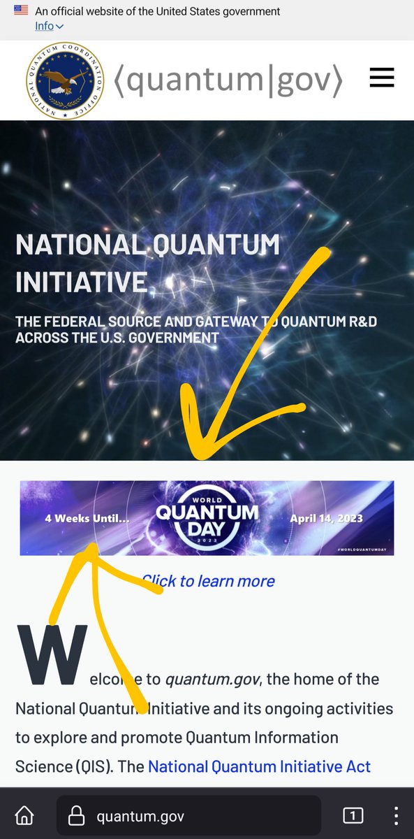 4 weeks until #WorldQuantumDay! quantum.gov now has a countdown banner.

Are you a K-12 teacher? Consider signing up for QuanTime to do a quantum activity that fits in a single class period! q12education.org/quantime