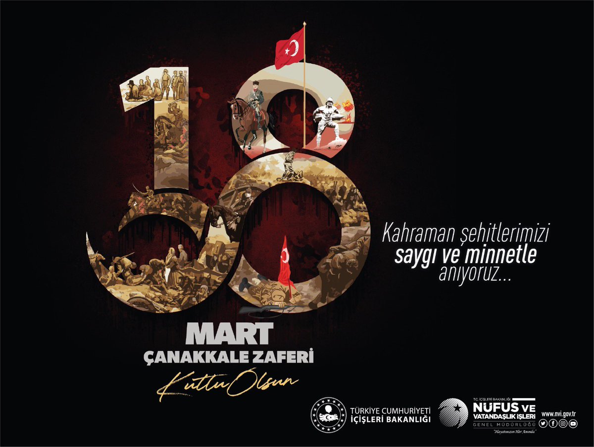 Çanakkale geçilmez.. Tüm şehitlerimizi rahmetle, minnetle ve şükranla anıyoruz.. #Canakkalezaferi