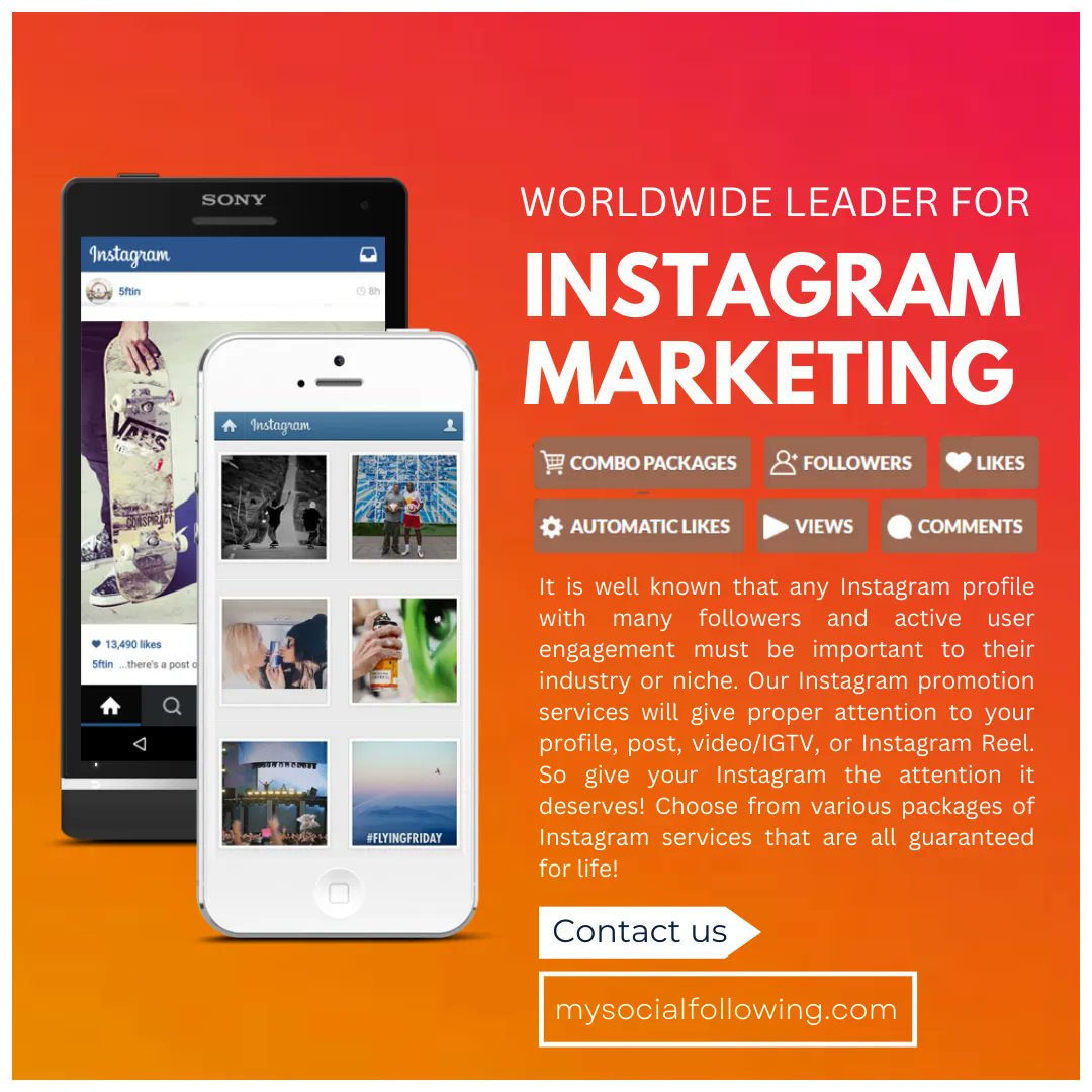 Our Instagram Promotion Services will help you get the attention of the right audience. We will give proper attention to your profile, post, video/IGTV, or Instagram Reel. 

Learn more: mysocialfollowing.com 

#socialmediamarketing #instagram #instagrammarketing #promotion
