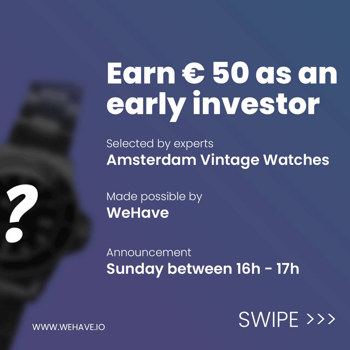 WeHave_io's tweet photo. Sunday ! 🔥 16-17h CET! 

BE THERE.  🎉

#nft #NFTCommunity #NFTProject $matic $eth https://t.co/7D6YLpUOll