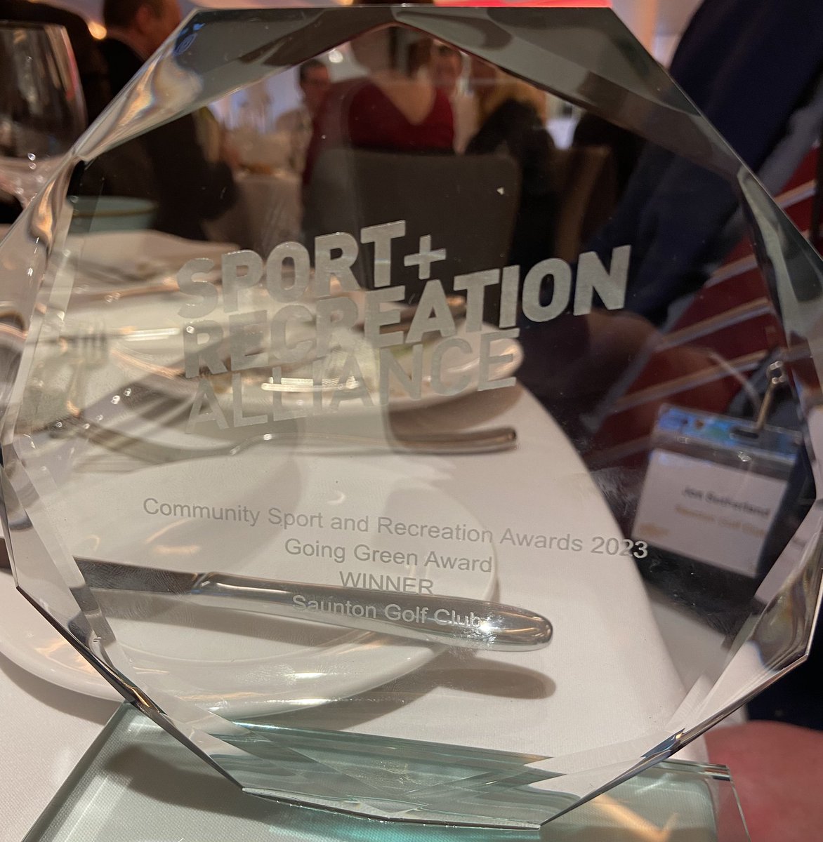 Saunton Golf Club (@sauntongolfclub) on Twitter photo We are incredibly proud to have won the 'Going Green Award' as part of the <a href="/sportrectweets/">Sport & Recreation Alliance</a> Community Sport and Recreation Awards ๐ฑ
The awards ceremony took place today at Twickenham Stadium and HRH The Duke of Edinburgh presented us with our award ๐ค
#SauntonGolfClub #CSRA2023 We are incredibly proud to have won the 'Going Green Award' as part of the <a href="/sportrectweets/">Sport & Recreation Alliance</a> Community Sport and Recreation Awards ๐ฑ
The awards ceremony took place today at Twickenham Stadium and HRH The Duke of Edinburgh presented us with our award ๐ค
#SauntonGolfClub #CSRA2023