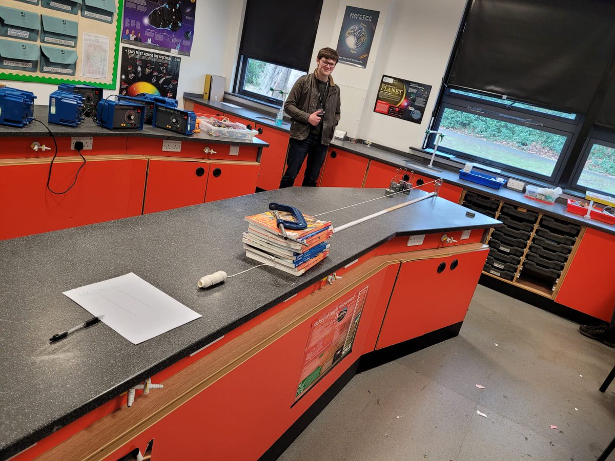 TeamRed_CanSat's tweet photo. February 2023 

String tension tests for the parachute - we used weights to determine how much the string could hold before snapping, the strongest string will then be used to attach the parachute to the can. https://t.co/cH6qYehxfM