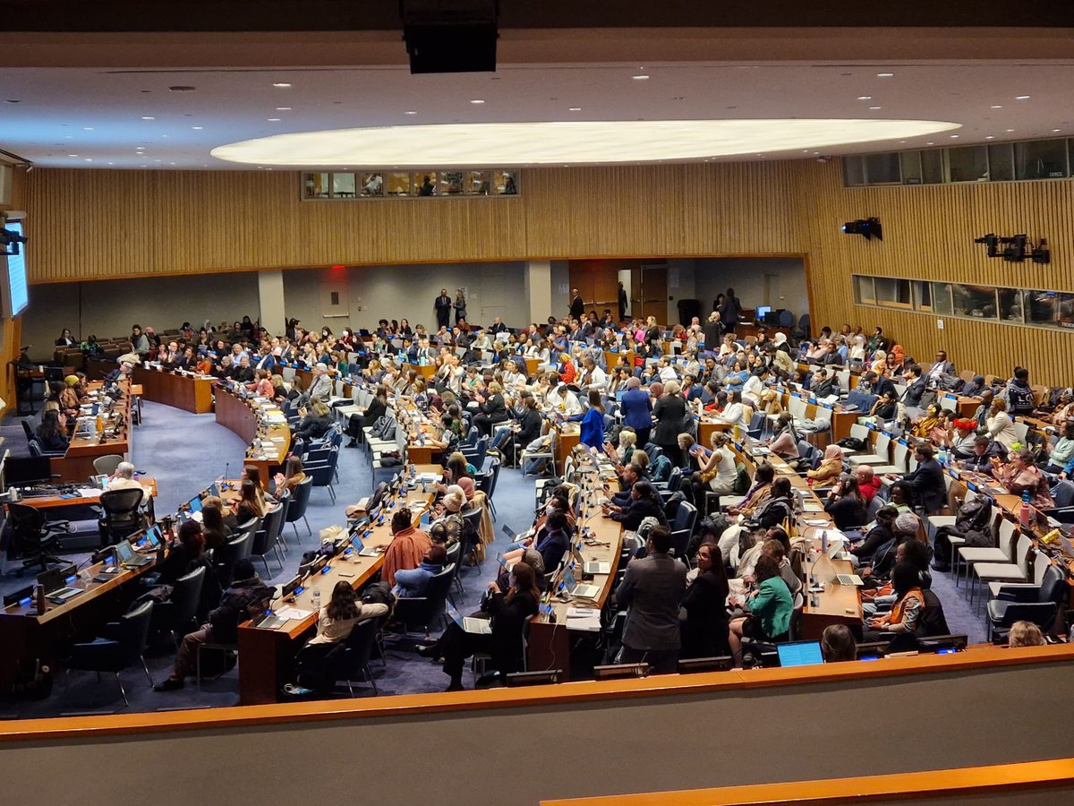 Our colleagues have spent many late nights at the <a href="/UN/">United Nations</a> HQ negotiating for #GenderEquality, and the work continues.

<a href="/laura_alanko/">Laura Alanko</a>, #FinlandUN Special Adviser for Human Rights and Gender Equality is negotiating the Agreed Conclusions of #CSW67 as a member of the European Union team