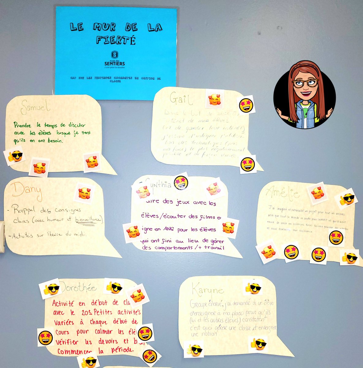 LaurenceBBedard's tweet image. Une autre belle période d&apos;échanges avec des collègues investis.es et curieux.ses. Je suis fière de mon équipe 💞🌈😁#cap #education #cssps @LaureBed