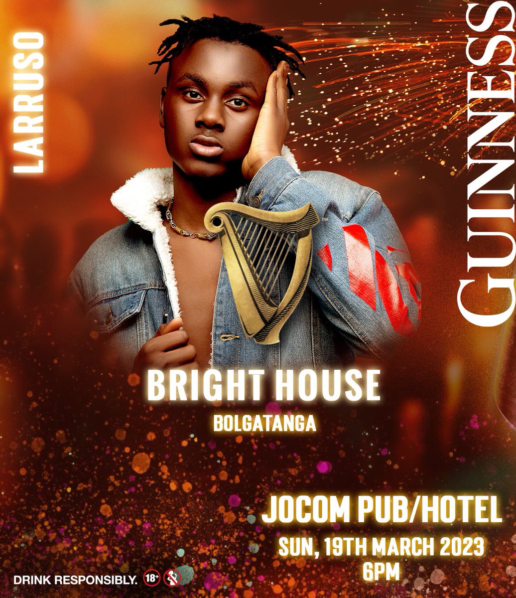 Larruso_'s tweet image. Bolgatanga this Sunday with @GuinnessGhana @ JOCOM Pub/Hotel! Check flyer and come through let’s jam! #blackshinesbrightest #brighthouse