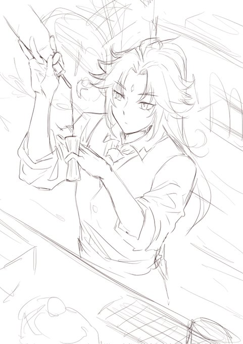 Xiao but bartender 🍸🍹#genshinimpact 